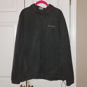 Columbia full zipper gray  fleece jacket Sz  L